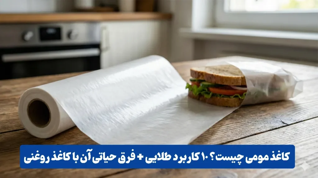 رول کاغذ مومی شفاف مناسب برای بسته بندی ساندویچ و مواد غذایی سرد